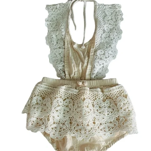 HOPSCOTCH BABY GIRL CUTE LACE ONSIE SIZE 18 MONTHS - Picture 2 of 8